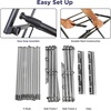 image:imageBLACKDECKER Space Saving 3Tier Expandable Clothes Drying Rack Foldable Laundry Rack for Indoor Air Drying Rust Resistant Steel 246 Ft Drying Space WhiteSilver