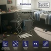 image:imageBLACKDECKER Space Saving 3Tier Expandable Clothes Drying Rack Foldable Laundry Rack for Indoor Air Drying Rust Resistant Steel 246 Ft Drying Space WhiteSilver