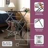 image:imageBLACKDECKER Space Saving 3Tier Expandable Clothes Drying Rack Foldable Laundry Rack for Indoor Air Drying Rust Resistant Steel 246 Ft Drying Space WhiteSilver