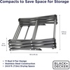 image:imageBLACKDECKER Space Saving 3Tier Expandable Clothes Drying Rack Foldable Laundry Rack for Indoor Air Drying Rust Resistant Steel 246 Ft Drying Space WhiteGray