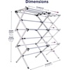 image:imageBLACKDECKER Space Saving 3Tier Expandable Clothes Drying Rack Foldable Laundry Rack for Indoor Air Drying Rust Resistant Steel 246 Ft Drying Space WhiteWhite
