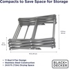 image:imageBLACKDECKER Space Saving 3Tier Expandable Clothes Drying Rack Foldable Laundry Rack for Indoor Air Drying Rust Resistant Steel 246 Ft Drying Space WhiteSilver