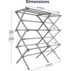 image:imageBLACKDECKER Space Saving 3Tier Expandable Clothes Drying Rack Foldable Laundry Rack for Indoor Air Drying Rust Resistant Steel 246 Ft Drying Space WhiteGray