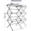 image:imageBLACKDECKER Space Saving 3Tier Expandable Clothes Drying Rack Foldable Laundry Rack for Indoor Air Drying Rust Resistant Steel 246 Ft Drying Space WhiteSilver