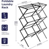 image:imageBlackDecker 3 Tier Expandable Collapsing Foldable Laundry Rack for Air Drying Clothing Space Saving Heavy Duty Lightweight Metal Drying Rack BlackBlack