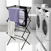 image:imageBlackDecker 3 Tier Expandable Collapsing Foldable Laundry Rack for Air Drying Clothing Space Saving Heavy Duty Lightweight Metal Drying Rack BlackBlack