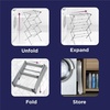 image:imageBlackDecker 3 Tier Expandable Collapsing Foldable Laundry Rack for Air Drying Clothing Space Saving Heavy Duty Lightweight Metal Drying Rack BlackGray