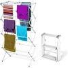 image:imageBLACKDECKER 4Tier Expandable Collapsible Clothes Drying Rack Telescopic Height Foldable SpaceSaving Laundry Air Dryer for Towels Shirts amp Delicates  Durable Steel No Tools NeededWhiteGrey