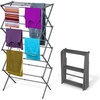 image:imageBLACKDECKER 4Tier Expandable Collapsible Clothes Drying Rack Telescopic Height Foldable SpaceSaving Laundry Air Dryer for Towels Shirts amp Delicates  Durable Steel No Tools NeededSilverGrey