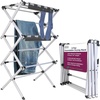 image:imageBLACKDECKER Space Saving 3Tier Expandable Clothes Drying Rack Foldable Laundry Rack for Indoor Air Drying Rust Resistant Steel 246 Ft Drying Space WhiteWhite