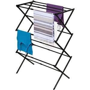 image:imageBlackDecker 3 Tier Expandable Collapsing Foldable Laundry Rack for Air Drying Clothing Space Saving Heavy Duty Lightweight Metal Drying Rack BlackBlack