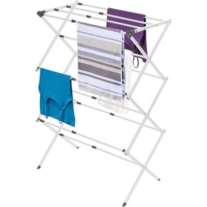 image:imageBlackDecker 3 Tier Expandable Collapsing Foldable Laundry Rack for Air Drying Clothing Space Saving Heavy Duty Lightweight Metal Drying Rack BlackWhite