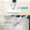 image:imageBLACKDECKER 2in1 Steam Mop and Handheld Steam Cleaner 1500W Electric Floor Steamer with 180 Swivel Steering Fast 30s HeatUp Compact Foldable Storage 13 Accessories for Tile amp Hardwood FloorsWhiteBlue