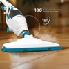 image:imageBLACKDECKER 2in1 Steam Mop and Handheld Steam Cleaner 1500W Electric Floor Steamer with 180 Swivel Steering Fast 30s HeatUp Compact Foldable Storage 13 Accessories for Tile amp Hardwood FloorsWhiteBlue