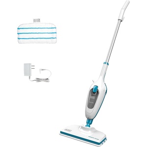 image:imageBLACKDECKER 2in1 Steam Mop and Handheld Steam Cleaner 1500W Electric Floor Steamer with 180 Swivel Steering Fast 30s HeatUp Compact Foldable Storage 13 Accessories for Tile amp Hardwood FloorsWhite