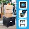 image:imageBLACKDECKER Large Collapsible Pack N Roll Folding Utility Cart with Lid 4 Wheels Adjustable Handle Heavy Duty Black