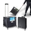 image:imageBLACKDECKER Large Collapsible Pack N Roll Folding Utility Cart with Lid 4 Wheels Adjustable Handle Heavy Duty Black