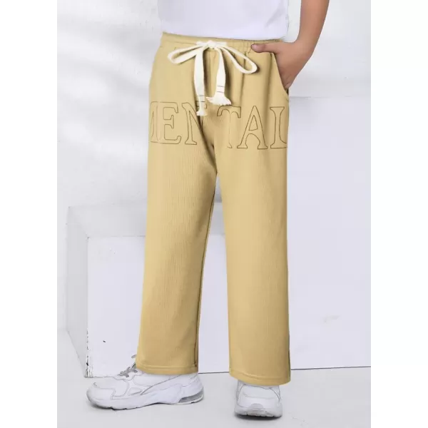 Boys' Sweatpants Casual Cotton Drawstring Straight Leg Athletic Pants