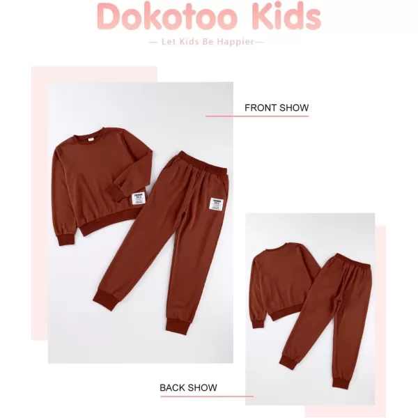 Girl's Cute 2 Piece Outfits Kids Long Sleeve Pullover Sweatshirts and Jogger Sweatpants Tracksuit Set 7-15 Years