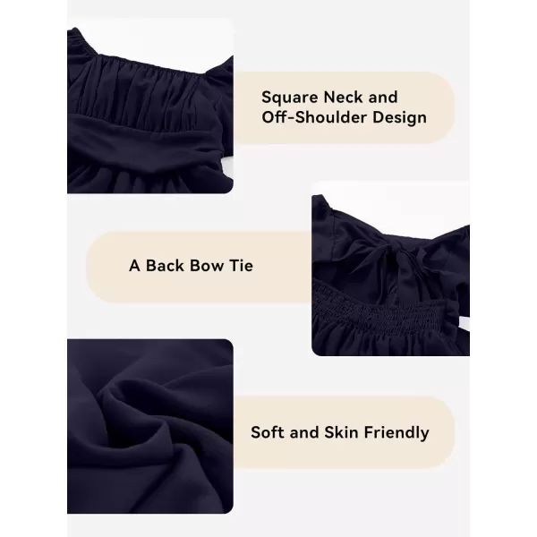 Girls Elegant Ruffle Short Sleeve Back Tie Dresses 6-13 Years Old
