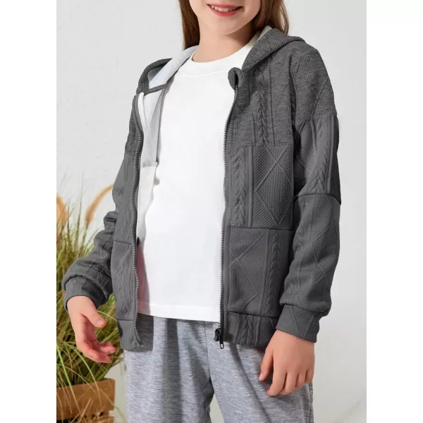 Girls Spring Tops Hoodie Fashion Color Block Zip Up Long Sleeve Hoodies Sweatshirts
