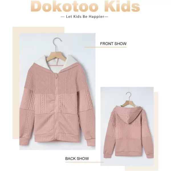 Girls Spring Tops Hoodie Fashion Color Block Zip Up Long Sleeve Hoodies Sweatshirts