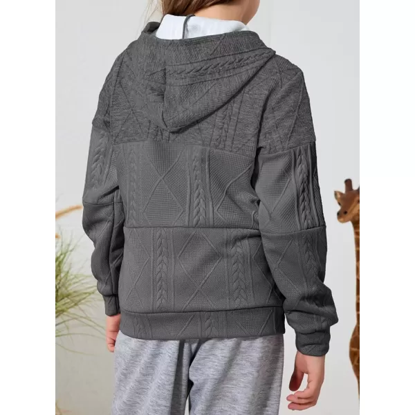 Girls Spring Tops Hoodie Fashion Color Block Zip Up Long Sleeve Hoodies Sweatshirts