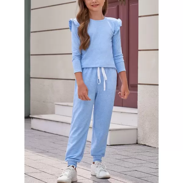 Girls Summer Outfits Cute T-Shirt and Shorts Set with Side Pockets