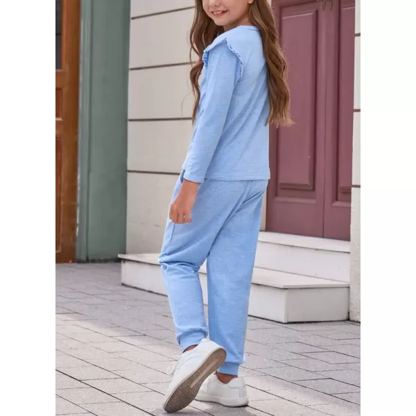 Girls Summer Outfits Cute T-Shirt and Shorts Set with Side Pockets