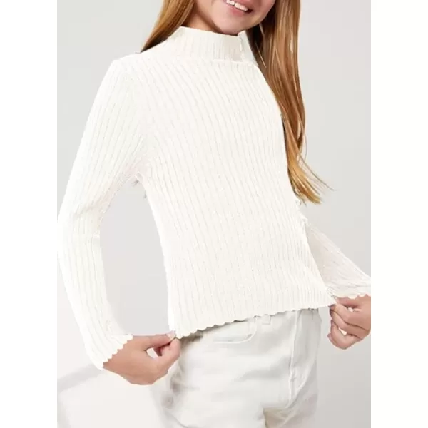 Girls Turtleneck Sweater Kids Casual Long Sleeve Knitted Slim Fit Pullover Tops 7-15 Years