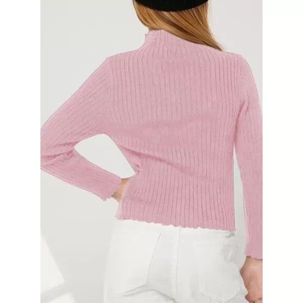 Girls Turtleneck Sweater Kids Casual Long Sleeve Knitted Slim Fit Pullover Tops 7-15 Years