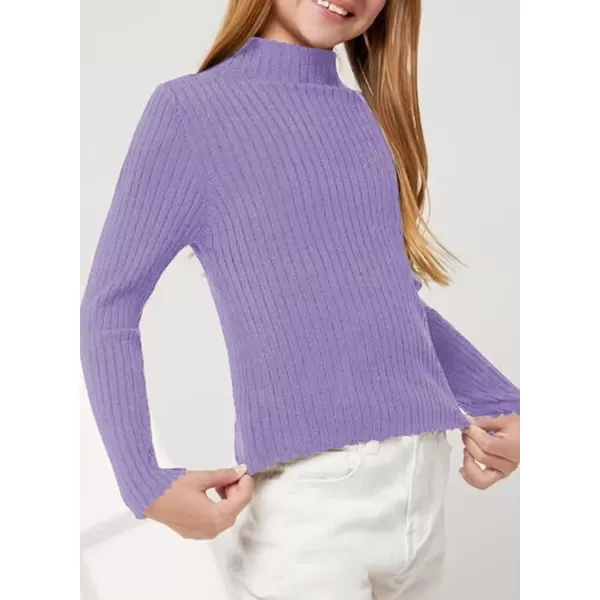 Girls Turtleneck Sweater Kids Casual Long Sleeve Knitted Slim Fit Pullover Tops 7-15 Years