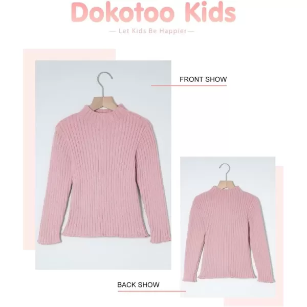 Girls Turtleneck Sweater Kids Casual Long Sleeve Knitted Slim Fit Pullover Tops 7-15 Years