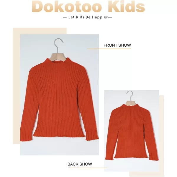 Girls Turtleneck Sweater Kids Casual Long Sleeve Knitted Slim Fit Pullover Tops 7-15 Years