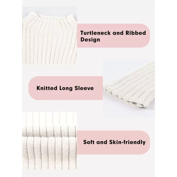 Girls Turtleneck Sweater Kids Casual Long Sleeve Knitted Slim Fit Pullover Tops 7-15 Years