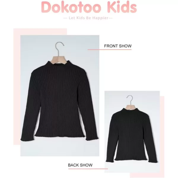 Girls Turtleneck Sweater Kids Casual Long Sleeve Knitted Slim Fit Pullover Tops 7-15 Years
