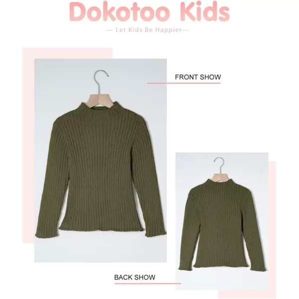 Girls Turtleneck Sweater Kids Casual Long Sleeve Knitted Slim Fit Pullover Tops 7-15 Years