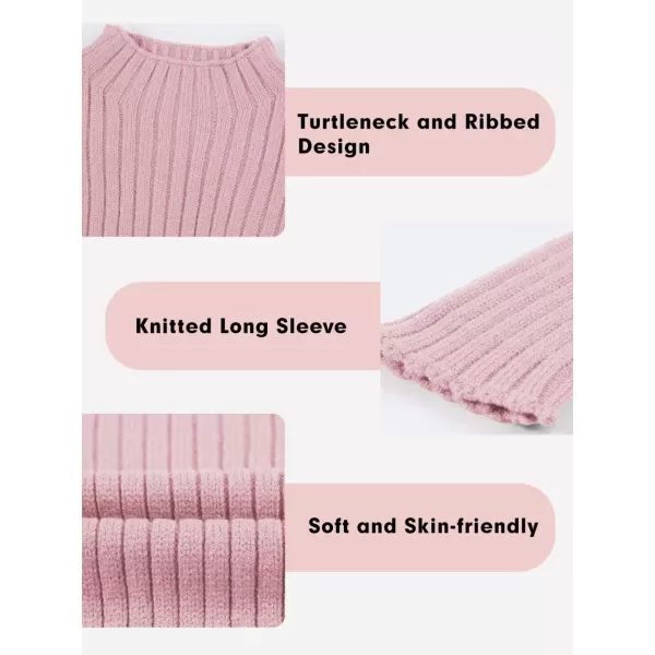 Girls Turtleneck Sweater Kids Casual Long Sleeve Knitted Slim Fit Pullover Tops 7-15 Years