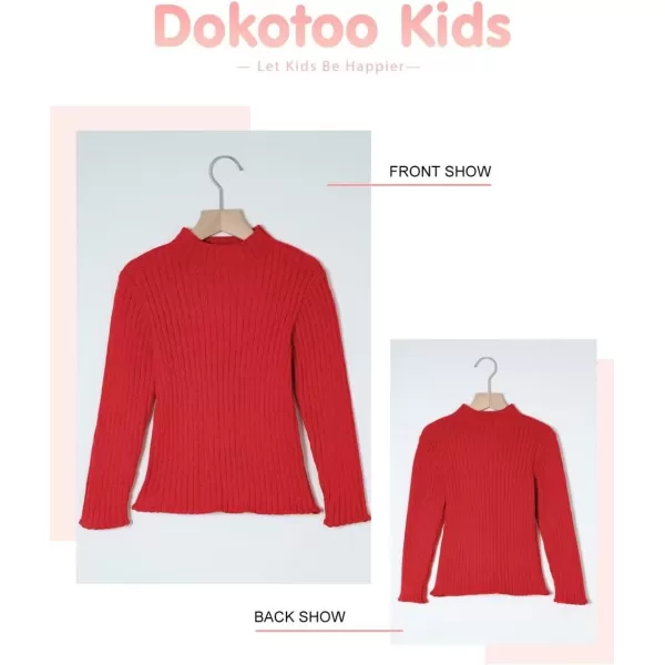 Girls Turtleneck Sweater Kids Casual Long Sleeve Knitted Slim Fit Pullover Tops 7-15 Years