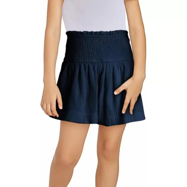 Girls Cotton Shorts Elastic Waist Pleated Ruffle Cute Shorts Flowy Casual Shorts 6-15 Years