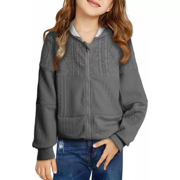 Girls Spring Tops Hoodie Fashion Color Block Zip Up Long Sleeve Hoodies Sweatshirts