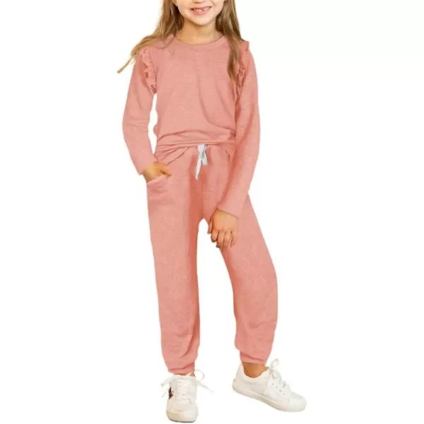 Girls Summer Outfits Cute T-Shirt and Shorts Set with Side Pockets