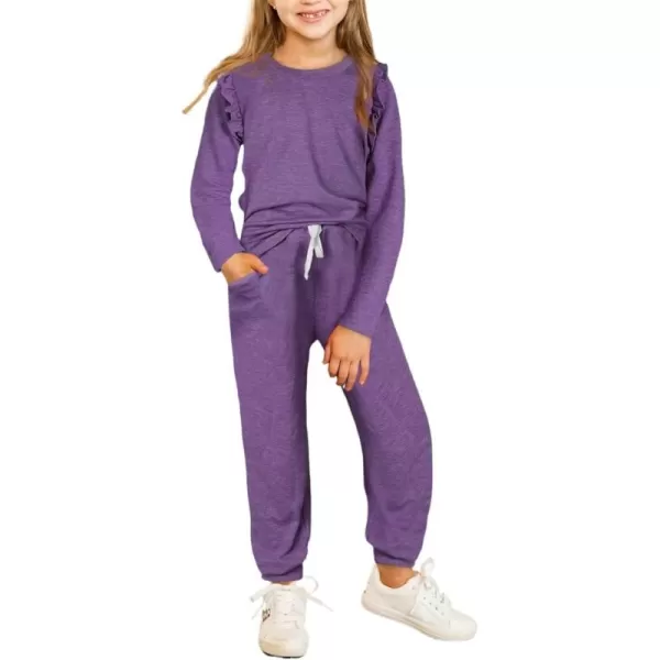 Girls Summer Outfits Cute T-Shirt and Shorts Set with Side Pockets