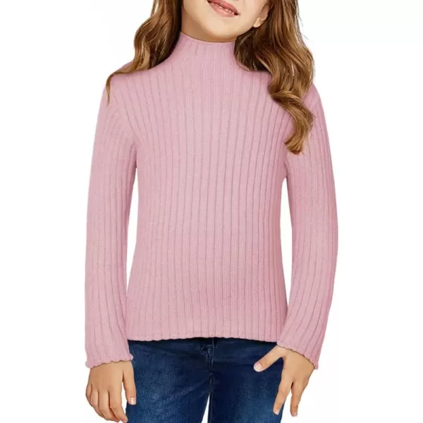 Girls Turtleneck Sweater Kids Casual Long Sleeve Knitted Slim Fit Pullover Tops 7-15 Years