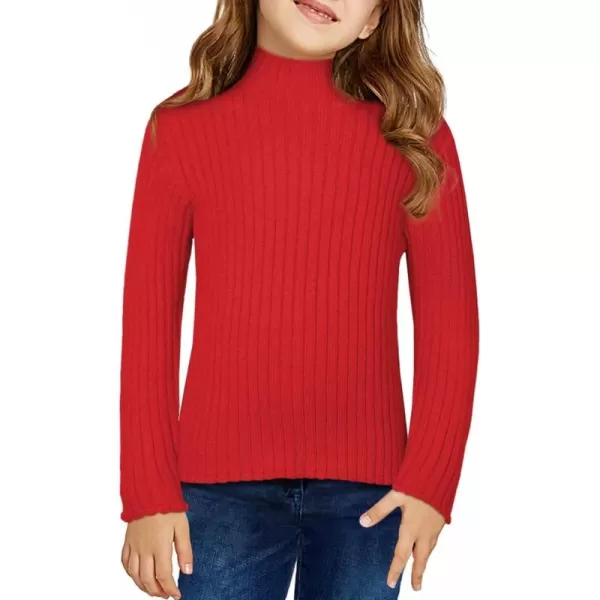 Girls Turtleneck Sweater Kids Casual Long Sleeve Knitted Slim Fit Pullover Tops 7-15 Years