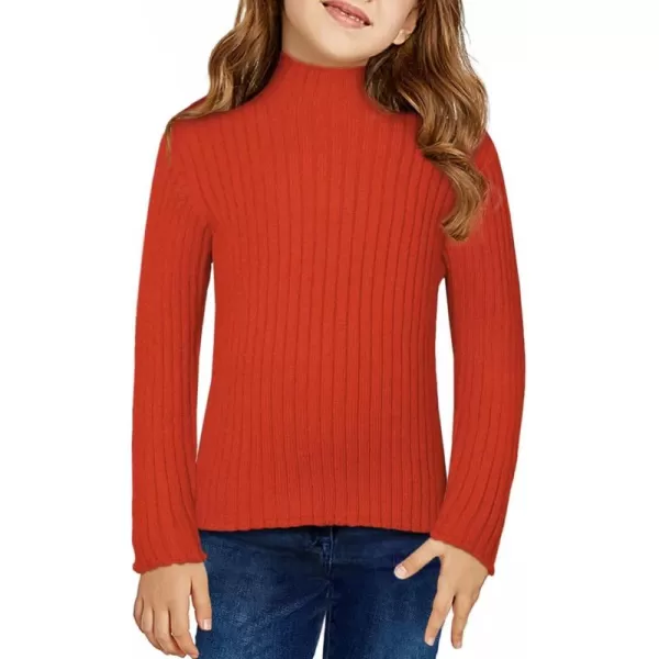 Girls Turtleneck Sweater Kids Casual Long Sleeve Knitted Slim Fit Pullover Tops 7-15 Years