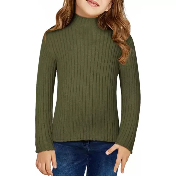 Girls Turtleneck Sweater Kids Casual Long Sleeve Knitted Slim Fit Pullover Tops 7-15 Years