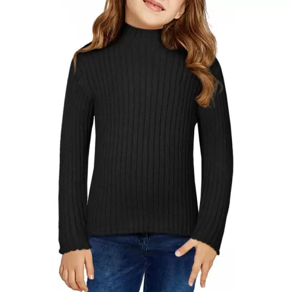 Girls Turtleneck Sweater Kids Casual Long Sleeve Knitted Slim Fit Pullover Tops 7-15 Years