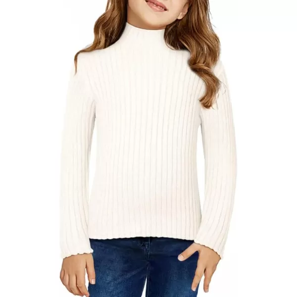 Girls Turtleneck Sweater Kids Casual Long Sleeve Knitted Slim Fit Pullover Tops 7-15 Years