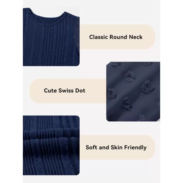 Girls Fall Long Sleeve Knit Dresses Casual Crewneck Swiss Dot A-line Dress 6-15 Years
